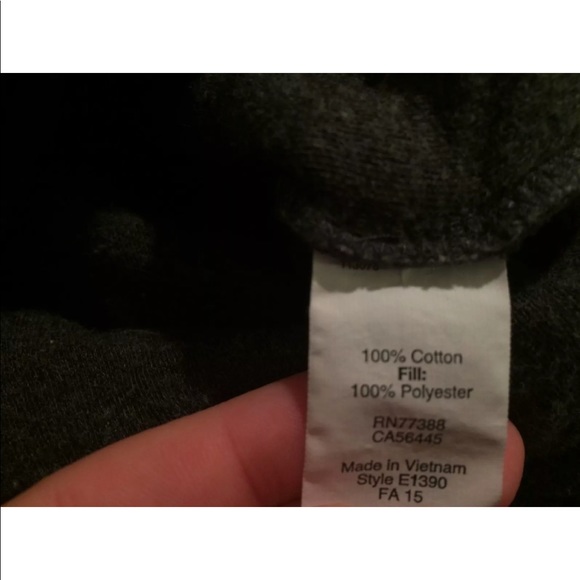 J. CREW Charcoal Gray Black Quilted Crop Sweatshirt Long Sleeves Textured Knit - Picture 7 of 8